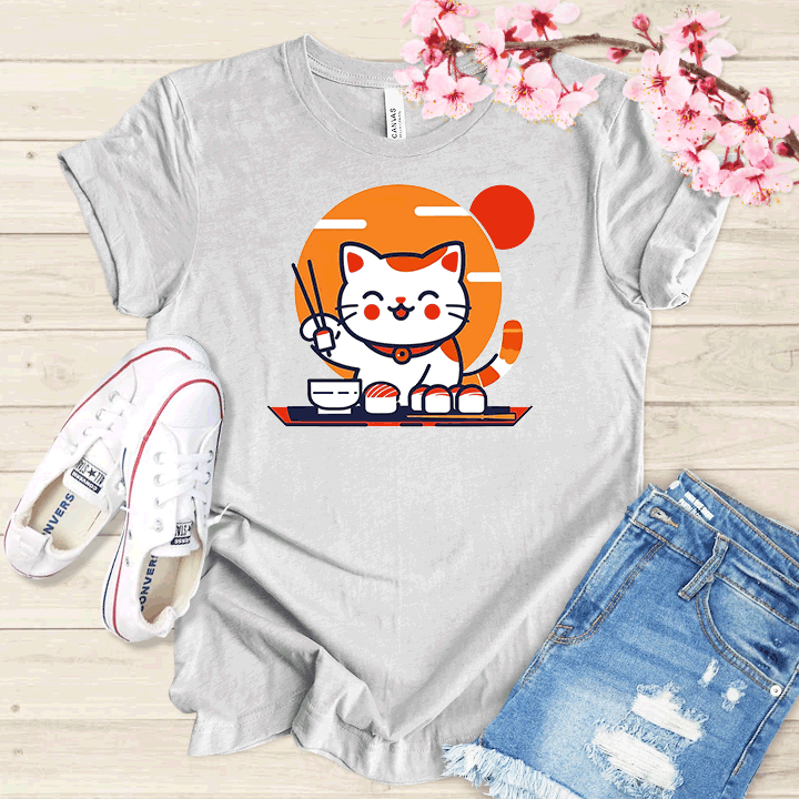 Chat et sushis T-shirt