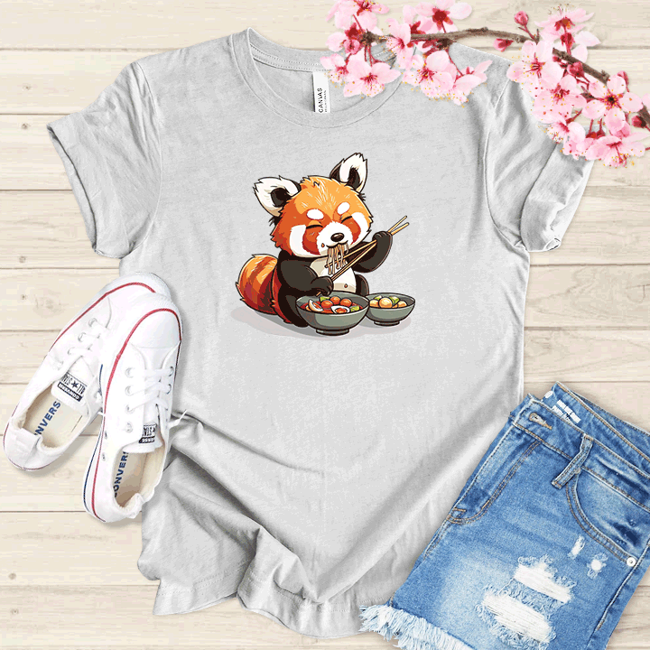 Panda et ramen T-shirt
