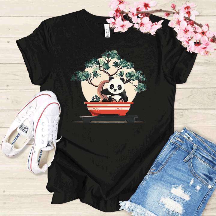 Panda et Bonsaï T-shirt