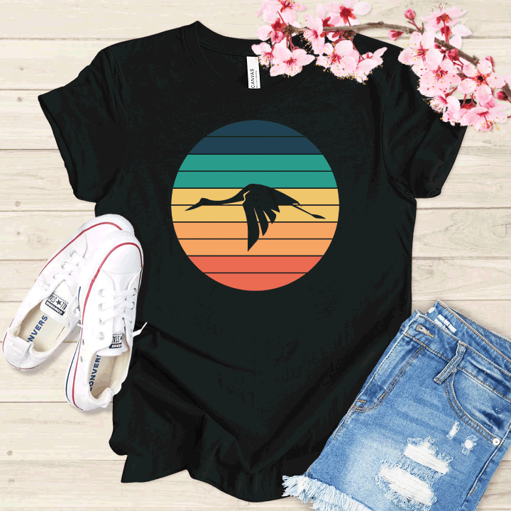 Grue dans le ciel T-shirt