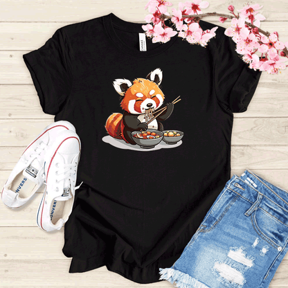 Panda et ramen T-shirt