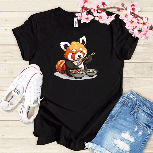 Panda et ramen T-shirt
