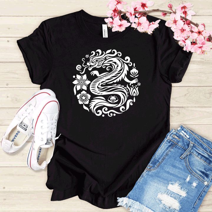 Fleur et Dragon T-shirt