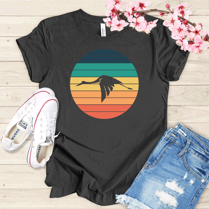 Grue dans le ciel T-shirt