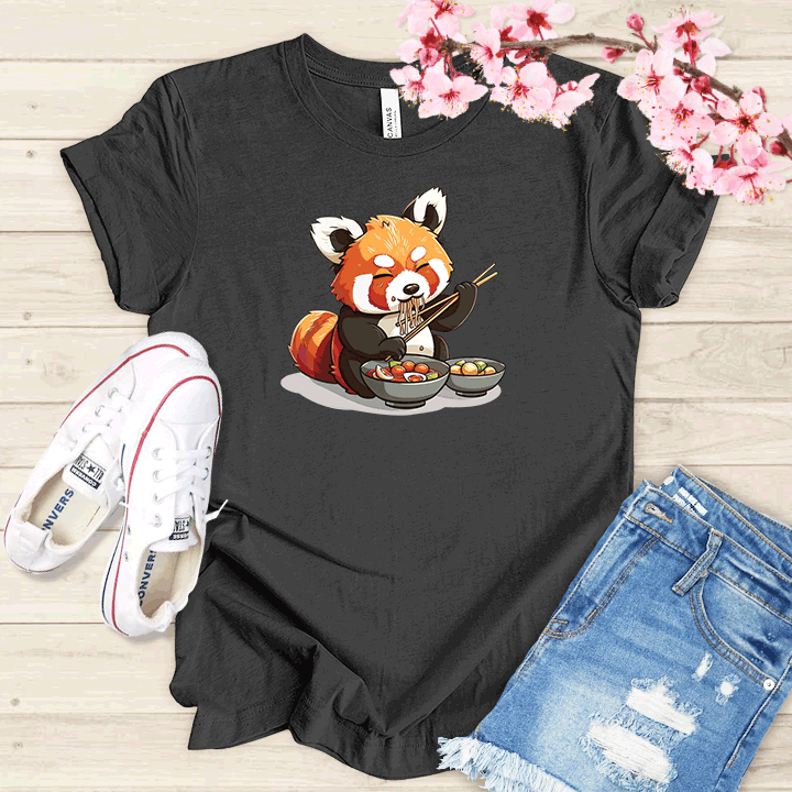 Panda et ramen T-shirt