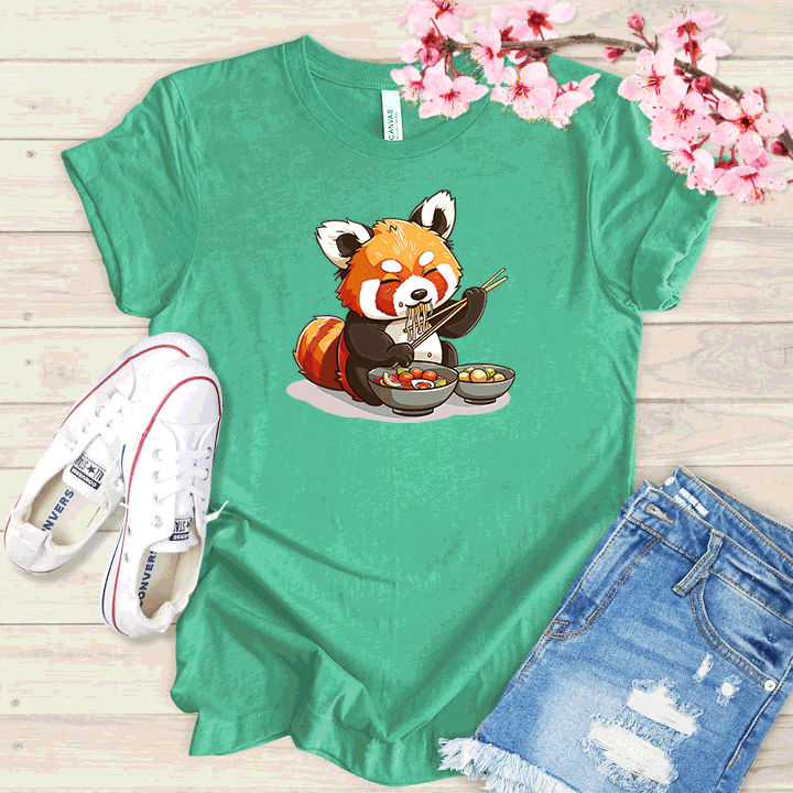 Panda et ramen T-shirt