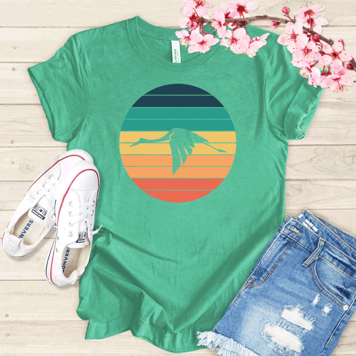 Grue dans le ciel T-shirt