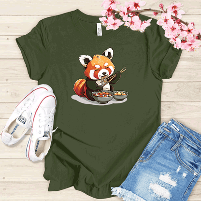 Panda et ramen T-shirt