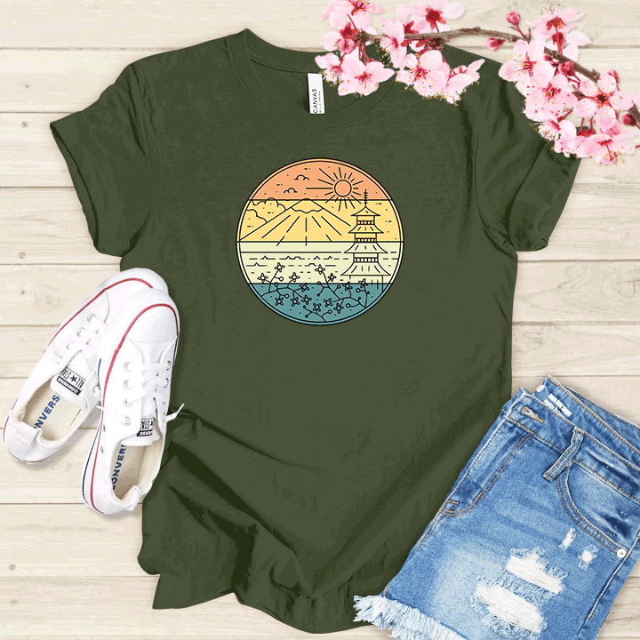 Paysage japonais T-shirt