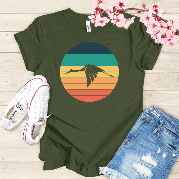 Grue dans le ciel T-shirt