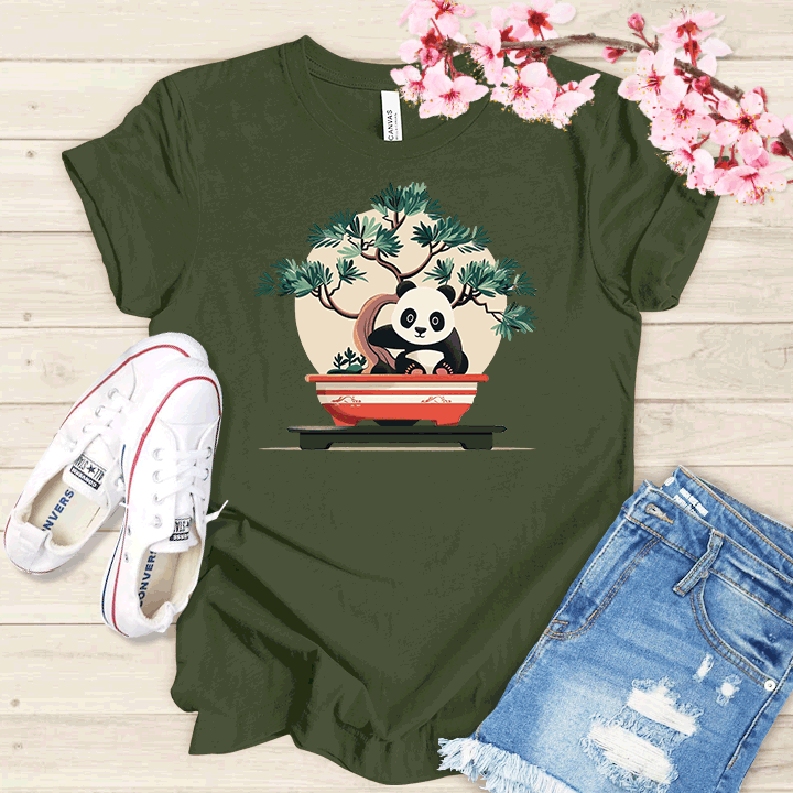 Panda et Bonsaï T-shirt