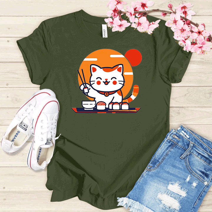 Chat et sushis T-shirt