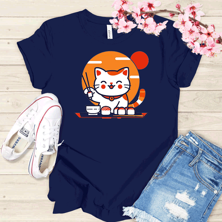 Chat et sushis T-shirt