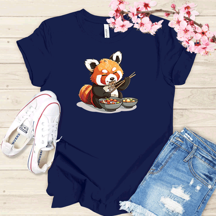 Panda et ramen T-shirt