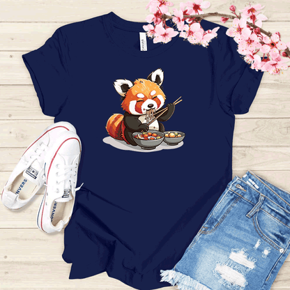 Panda et ramen T-shirt