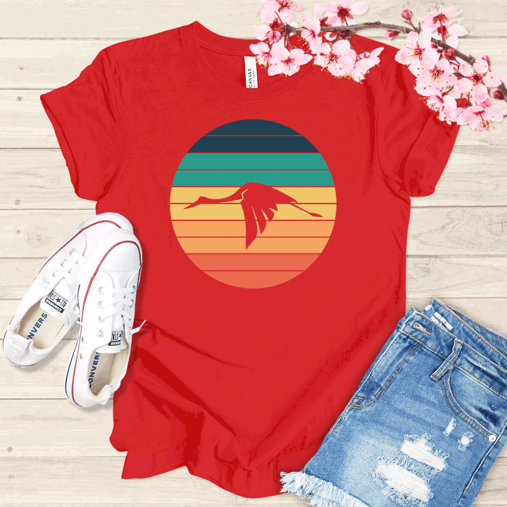 Grue dans le ciel T-shirt