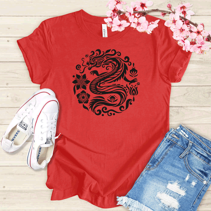Fleur et Dragon T-shirt