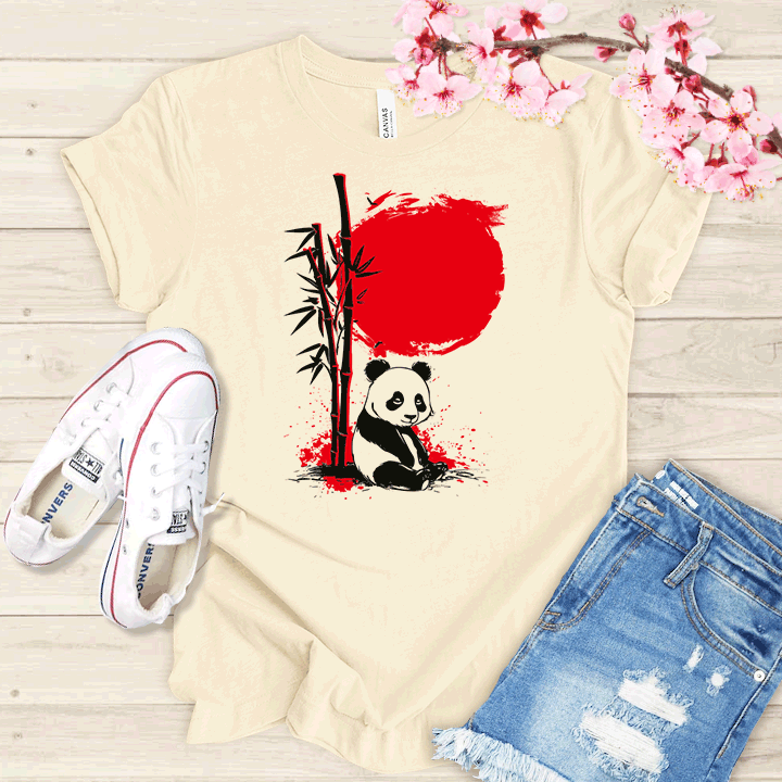 Panda et Bamboo T-shirt