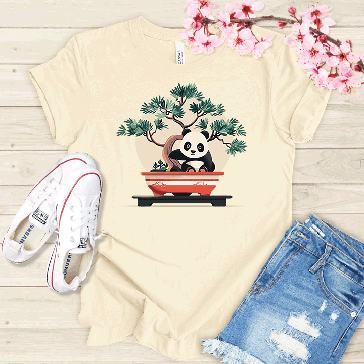 Panda et Bonsaï T-shirt