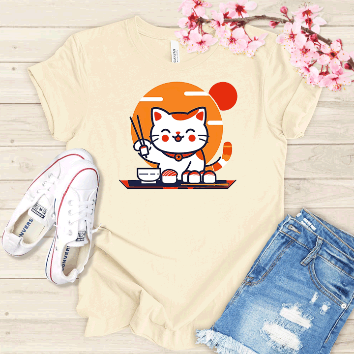 Chat et sushis T-shirt