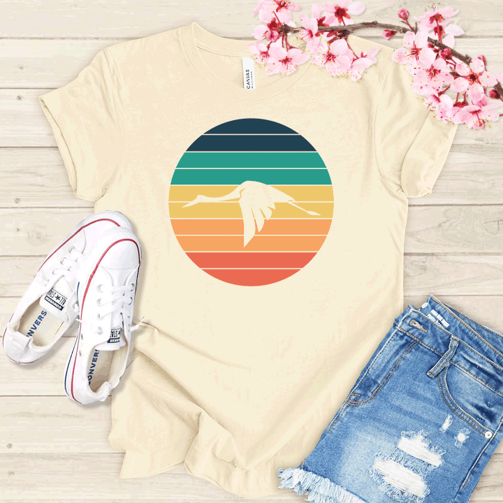 Grue dans le ciel T-shirt