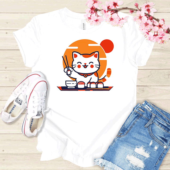 Chat et sushis T-shirt