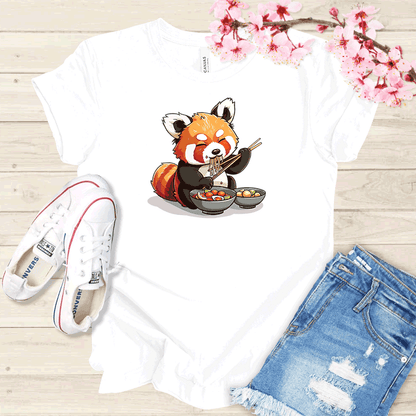 Panda et ramen T-shirt