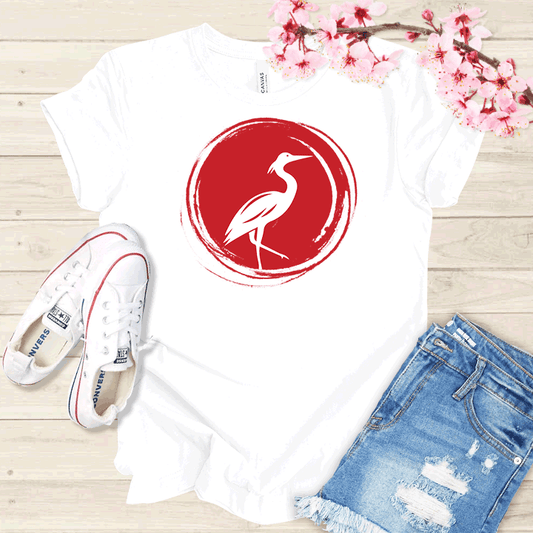 Héron et soleil T-shirt