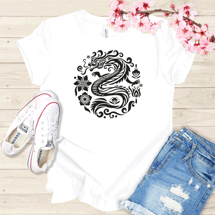 Fleur et Dragon T-shirt