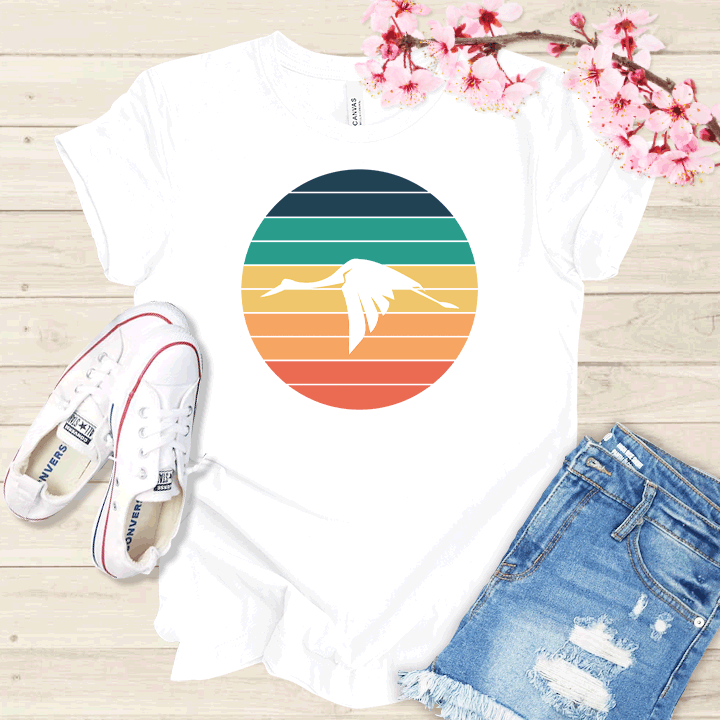 Grue dans le ciel T-shirt