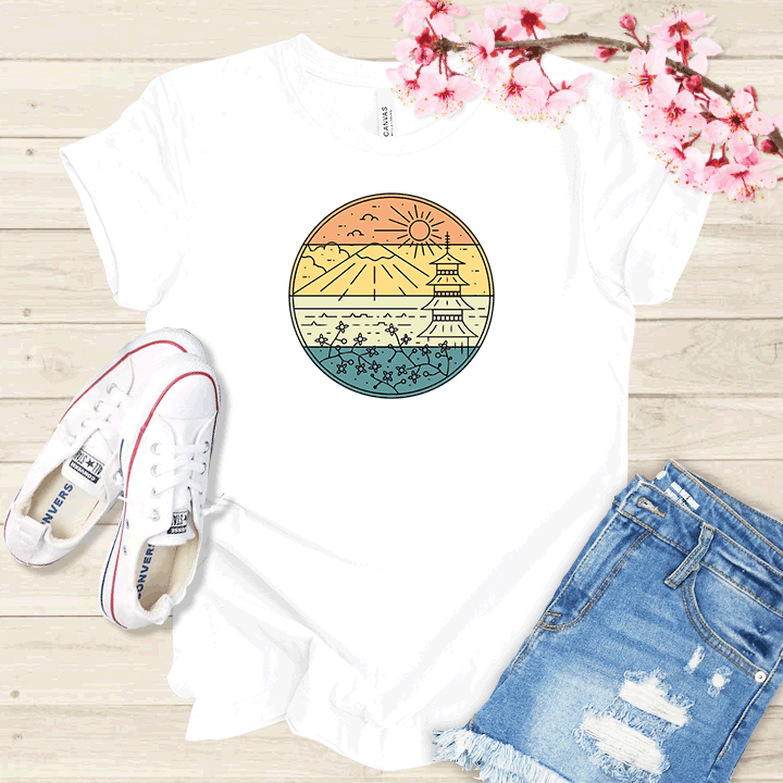 Paysage japonais T-shirt
